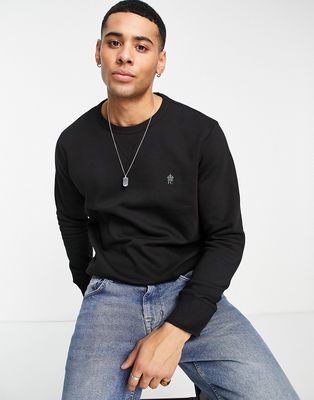 French Connection crew neck sweatshirt in black