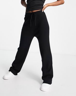 Accessorize ribbed pant in black - part of a set
