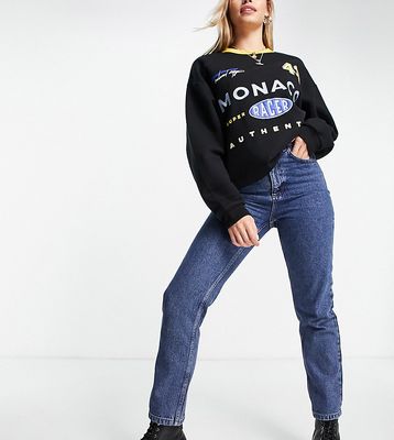 Reclaimed Vintage The '91 mom jean in dark stone wash-Blues