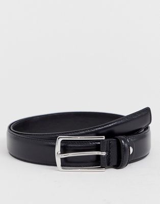 Jack & Jones premium leather belt in black