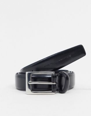 French Connection Classic leather belt in black