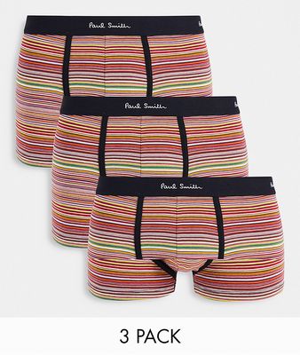 Paul Smith 3 pack trunks in classic stripe-Multi