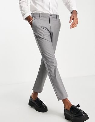 Pull & Bear slim smart pants in gray