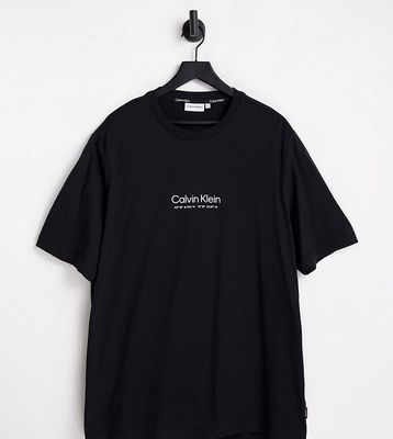 Calvin Klein Big & Tall logo coordinates t-shirt in black