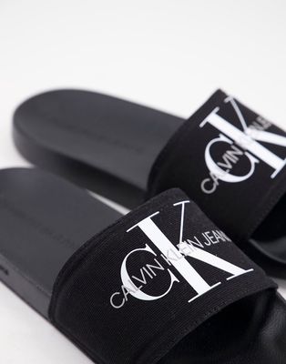Calvin Klein Viggo slider shoes in black