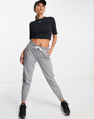 Nike Training Dri-FIT Get Fit cuffed sweatpants in gray heather-Grey