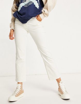 & Other Stories cord wide leg pants in off white