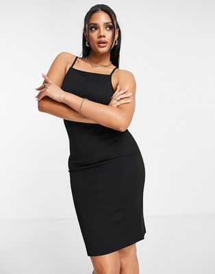 NA-KD low back jersey body-conscious dress in black
