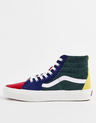 Vans SK8-Hi Mixed Corduroy sneakers in multi