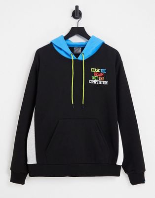PUMA Hoops color block hoodie in black