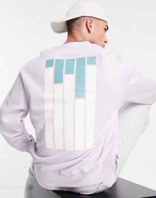 Topman New York City print sweatshirt in lilac-Purple