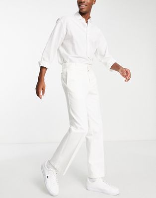 Lacoste pleated chinos in stone-Neutral