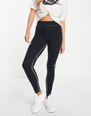 Nike Swoosh Pack high-waist leggings in black