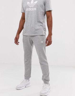 adidas Originals essential sweatpants in gray heather with small logo-Grey