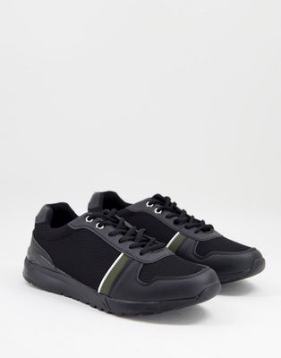Brave Soul chunky runner sneakers in black mix