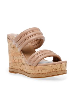 Steve Madden Wipeout cork wedges in tan-Neutral