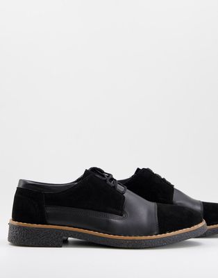 Bolongaro Trevor faux leather and suede lace-up shoes-Black