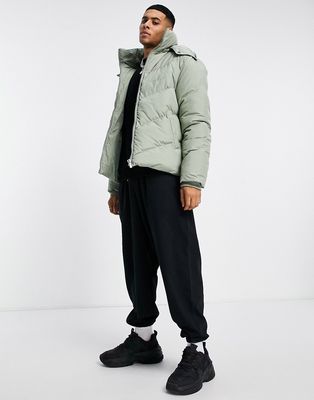 The Couture Club essential puffer jacket in khaki-Green