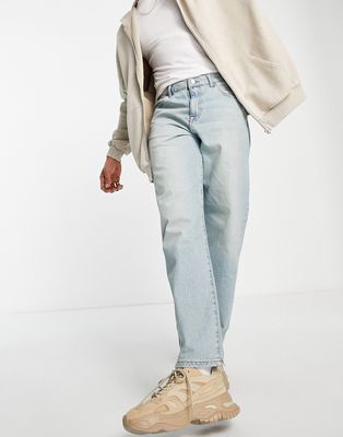 ASOS DESIGN baggy jeans in tinted light wash blue-Blues