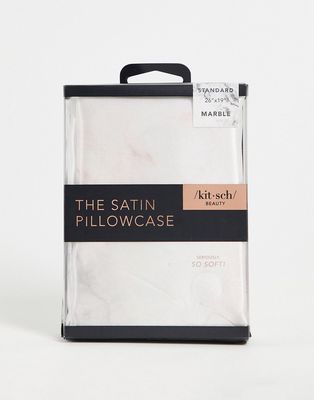 Kitsch Satin Pillowcase - Marble-No color