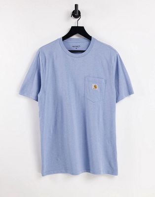 Carhartt WIP pocket t-shirt in blue heather