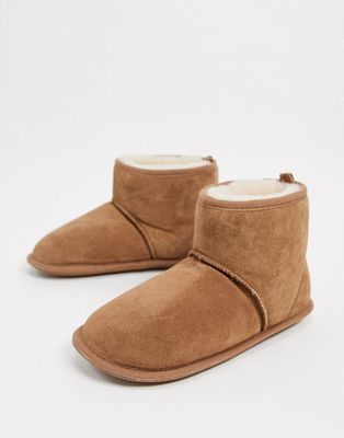 Sheepskin by Totes boot slippers in chestnut-Brown