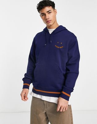 PS Paul Smith happy overhead hoodie in navy-Black