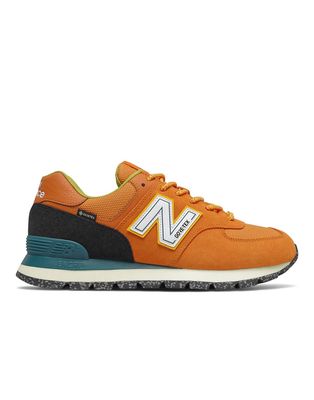 New Balance 574 Gore-Tex sneakers in orange and blue