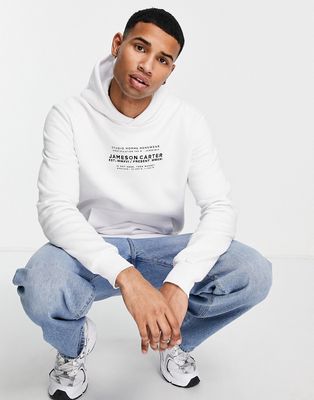 Jameson Carter Identity hoodie in white