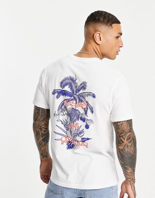 Vans Market Print back print t-shirt in white