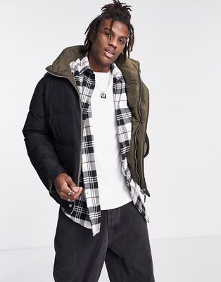 AllSaints novern puffer jacket in black