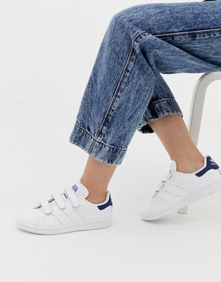 adidas Originals Stan Smith CF sneakers in white and navy