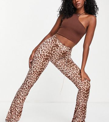 ASYOU hip chain flare in leopard-Orange