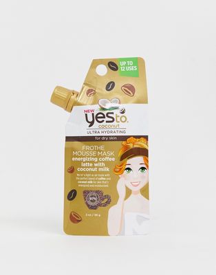 Yes To Coconut Moisturizing Frothe Mousse Mask with Energizing Coffee 2 fl oz-No color