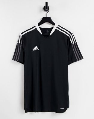 adidas Soccer Tiro 21 t-shirt in black