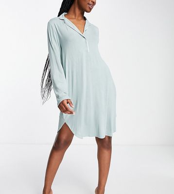 Lindex Exclusive snap front nursing night dress in light dusty green