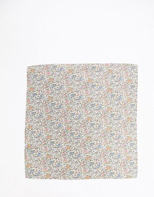 Gianni Feraud liberty print pocket square in ditsy floral-Multi