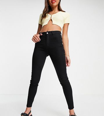 Pull & Bear Tall skinny high waisted jeans in black