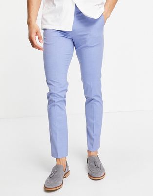 Jack & Jones Premium slim fit suit pants in blue-Blues