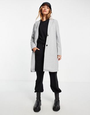 Vero Moda tailored coat in gray-Grey