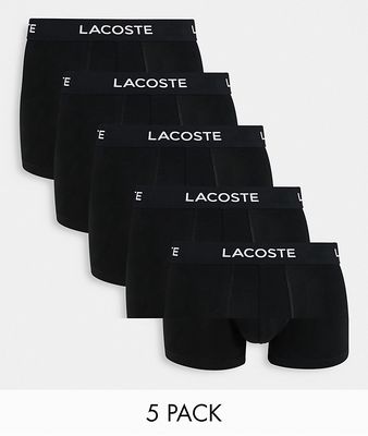 Lacoste 5 pack trunks in black