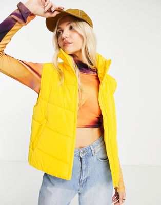 Vans X Tierra Whack puffer vest in yellow