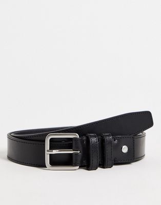 Selected Homme leather belt in black