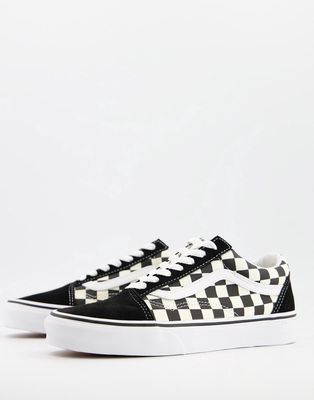 Vans Old Skool checkerboard sneakers in black/white