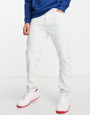 Tommy Jeans regular tapered fit repurposed dad jeans in light wash-Blues