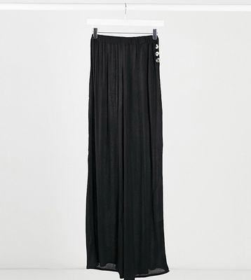 Esmee Exclusive beach pants with side buttons in black