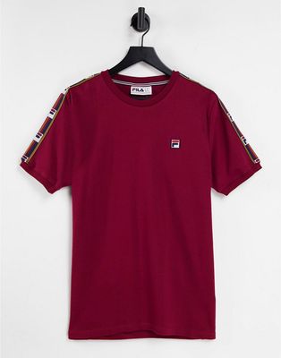 Fila t-shirt with taping in red