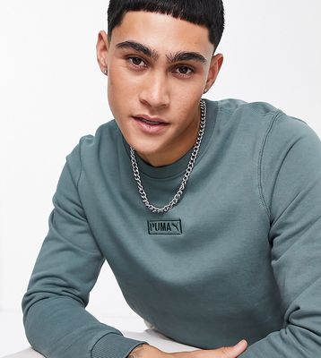 Puma embroidered logo sweatshirt in washed gray - exclusive to ASOS