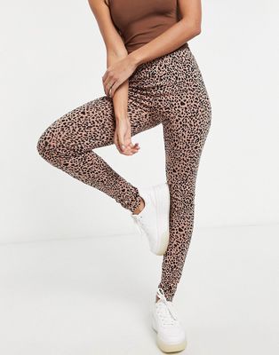 Vero Moda leggings in brown leopard print-Multi
