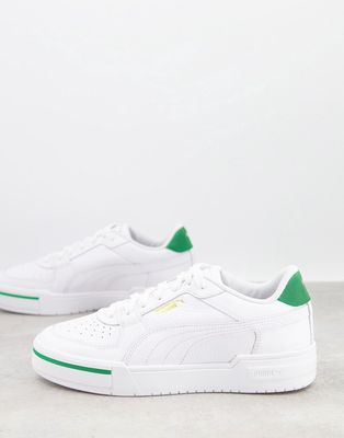 Puma CA Pro sneakers in white and green